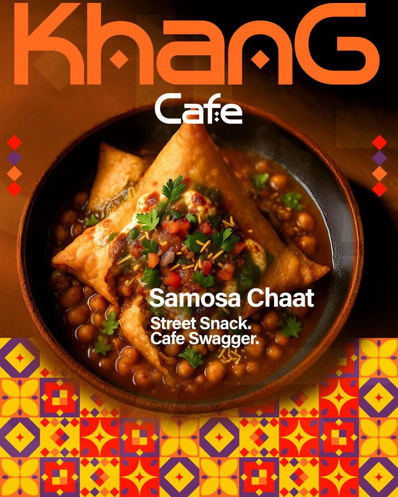 Samosa Chaat — street snack, cafe swagger